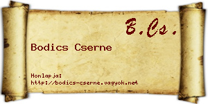 Bodics Cserne névjegykártya
